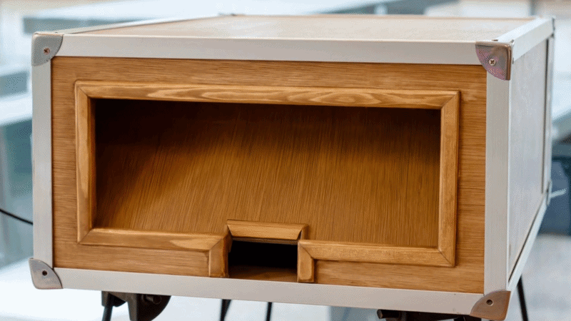 unimoments vintage selfie pod crafted in oak