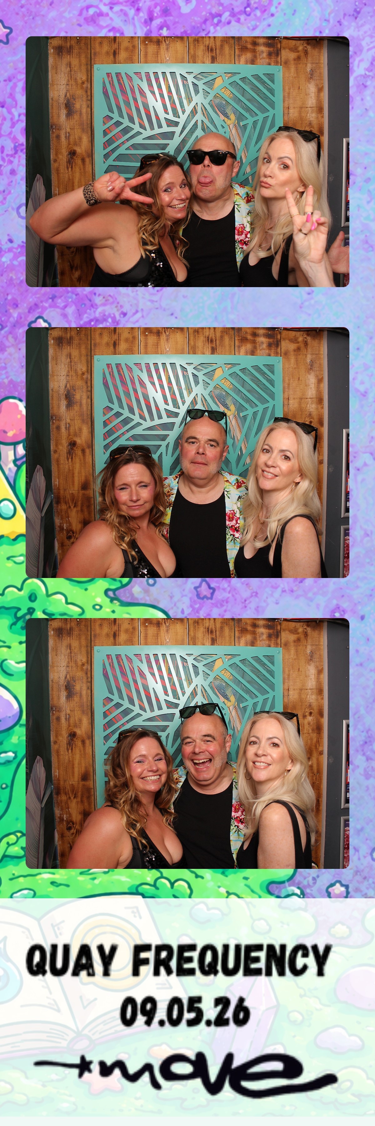 Printed photo strip from Quay Frequency event