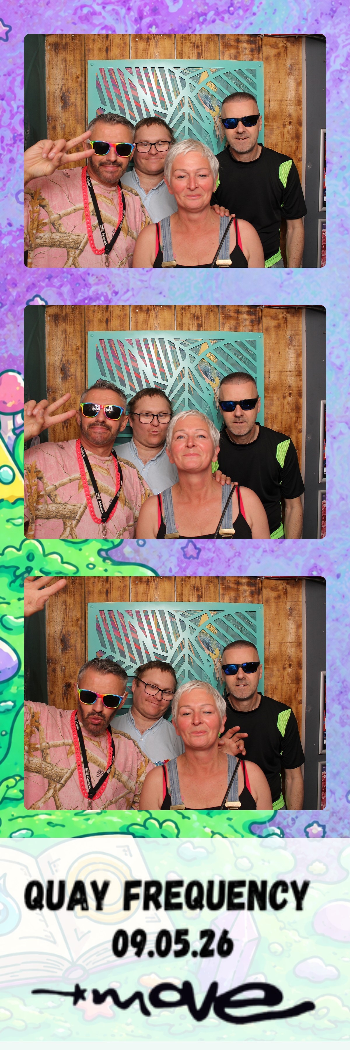 Sample printed photo strip from a real event